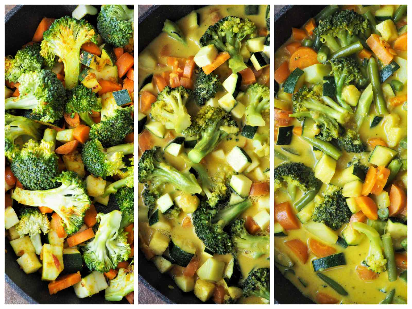 Buntes Gemüse-Curry mit Buchweizen Zubereitungsschritte