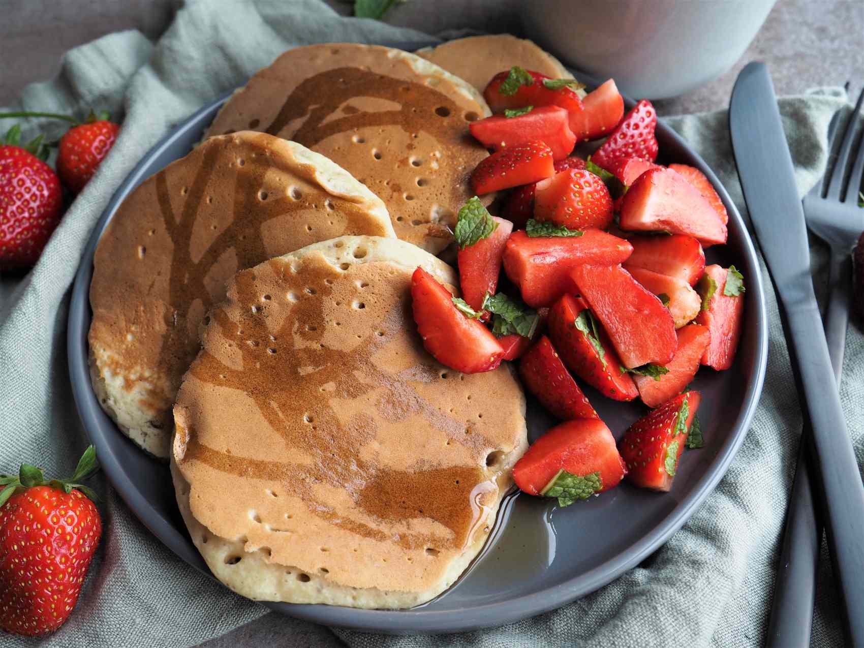 Vegane, fluffige Pancakes – Super easy
